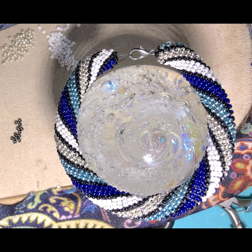 Hand beaded bracelet